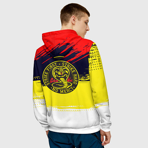 Мужская толстовка Кобра кай Cobra Kai спина / 3D-Белый – фото 4