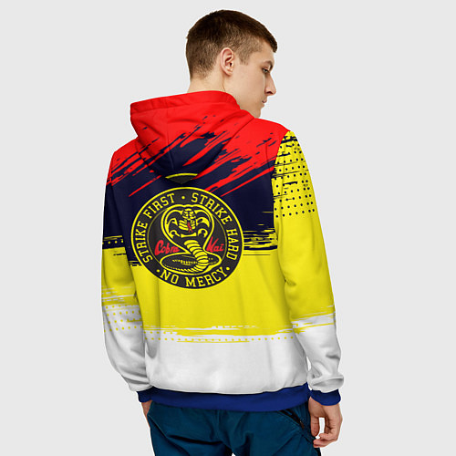 Мужская толстовка Кобра кай Cobra Kai спина / 3D-Синий – фото 4