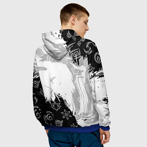 Мужская толстовка Genshin Impact электро стихия / 3D-Синий – фото 4