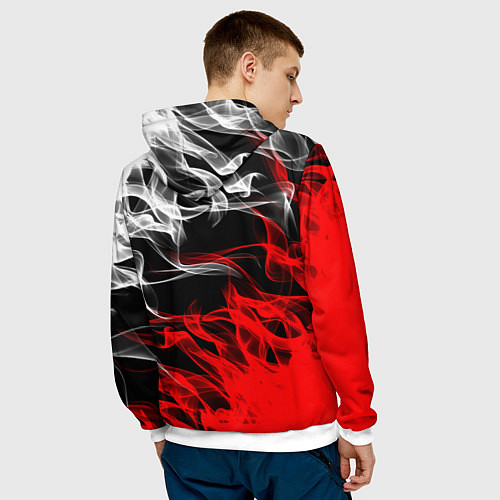 Мужская толстовка Umbrella Corporation Fire / 3D-Белый – фото 4