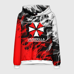 Толстовка-худи мужская Umbrella Corporation Fire, цвет: 3D-белый