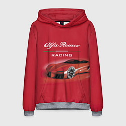 Толстовка-худи мужская Alfa Romeo - red dream!, цвет: 3D-меланж