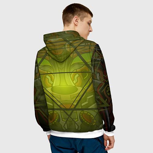 Мужская толстовка Кибер-лис / 3D-Белый – фото 4