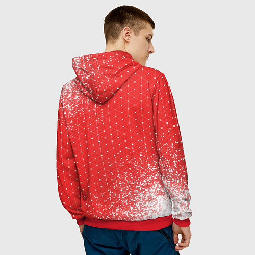 Мужская толстовка BUBBLE KVASS - ДОРА Арт / 3D-Красный – фото 4