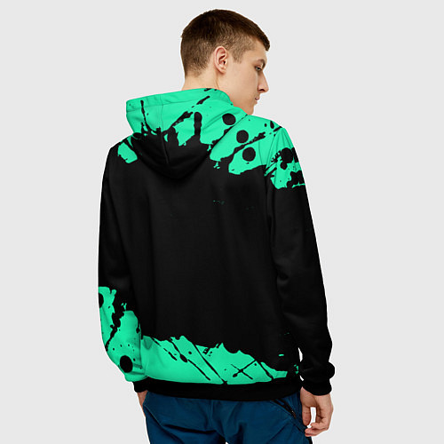 Мужская толстовка BUBBLE KVASS - СКАЛА Краски / 3D-Черный – фото 4