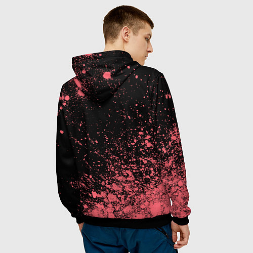 Мужская толстовка ЛАЛАФАНФАН - КОТИК Краски / 3D-Черный – фото 4