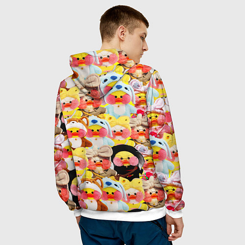 Мужская толстовка УТЯ УТОЧКА ЛАЛАФАНФАН ПАТТЕРН / 3D-Белый – фото 4