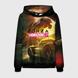 Толстовка-худи мужская Forza Horizon 5 - crazy race, цвет: 3D-черный