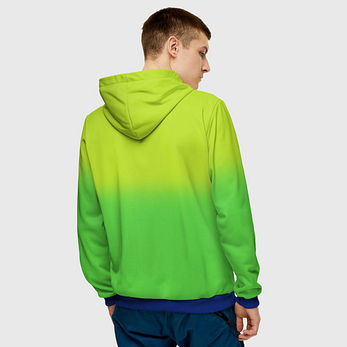 Мужская толстовка Plants vs Zombies - Горохомёт / 3D-Синий – фото 4