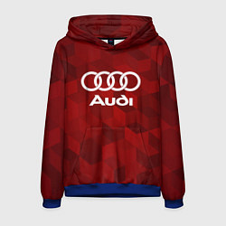 Мужская толстовка Ауди, Audi Красный фон