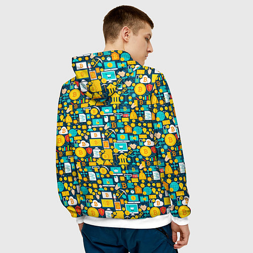 Мужская толстовка Трейдер Криптовалют / 3D-Белый – фото 4