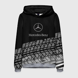 Толстовка-худи мужская Mercedes-Benz шины, цвет: 3D-меланж