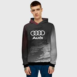 Толстовка-худи мужская Audi туман, цвет: 3D-черный — фото 2