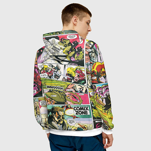 Мужская толстовка Comix zone mutants / 3D-Белый – фото 4