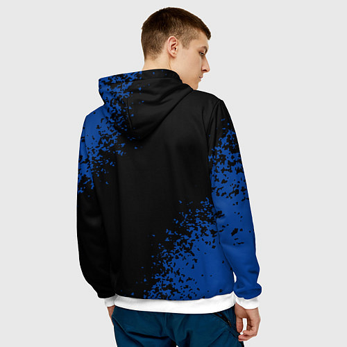 Мужская толстовка Volvo брызги / 3D-Белый – фото 4