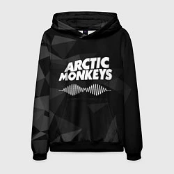 Толстовка-худи мужская Arctic Monkeys Серая Геометрия, цвет: 3D-черный
