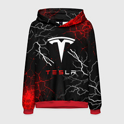 Мужская толстовка Tesla Трещины с молниями