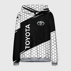 Толстовка-худи мужская Toyota Sport соты, цвет: 3D-меланж