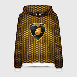 Мужская толстовка Lamborghini gold соты