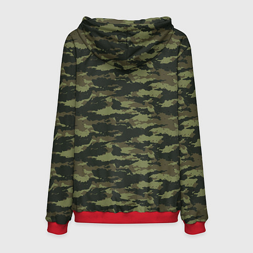 Мужская толстовка ДАЧНЫЕ ВОЙСКА КАМУФЛЯЖ / 3D-Красный – фото 2