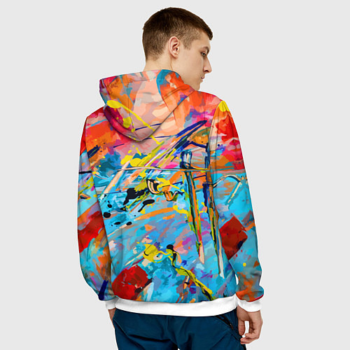 Мужская толстовка Vanguard fashion pattern Milano / 3D-Белый – фото 4