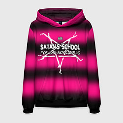 Мужская толстовка Satan school for bad boys and girls pink