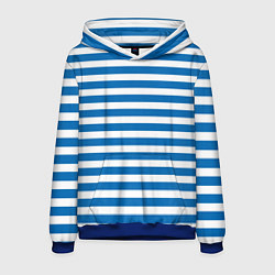 Толстовка-худи мужская ТЕЛЬНЯШКА ВДВ В ПОЛОСКУ, цвет: 3D-синий