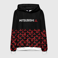 Толстовка-худи мужская MITSUBISHI HALF PATTERN, цвет: 3D-белый