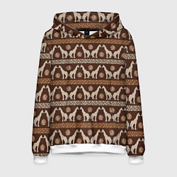 Мужская толстовка Жирафы Африка паттерн