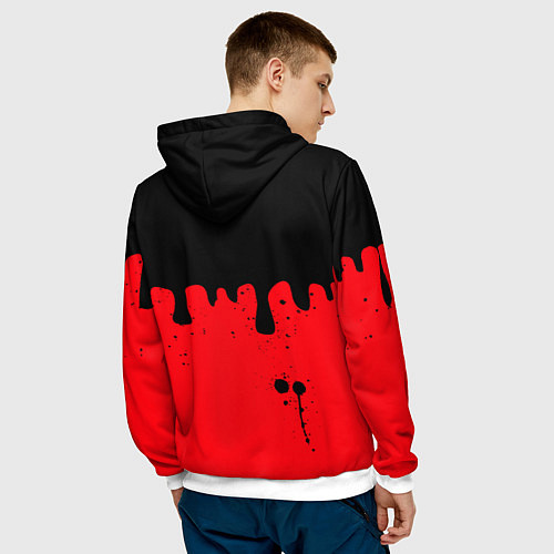 Мужская толстовка Chicago Bulls Чикаго Буллз Логотип / 3D-Белый – фото 4