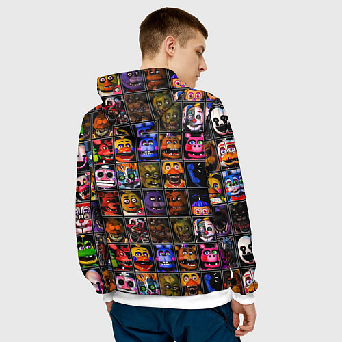 Мужская толстовка Ultimate Custom Night FNAF / 3D-Белый – фото 4