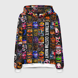 Толстовка-худи мужская Ultimate Custom Night FNAF, цвет: 3D-белый
