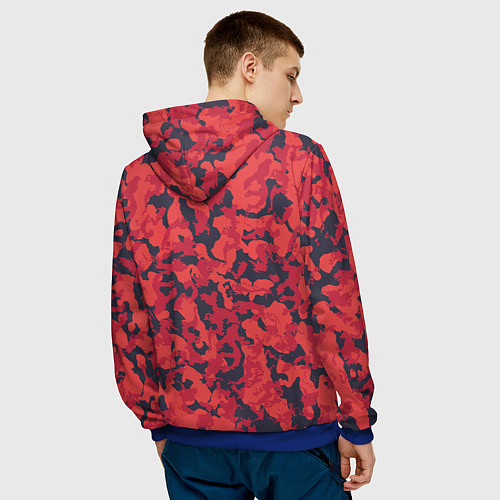 Мужская толстовка Веселый динозавр на скейте / 3D-Синий – фото 4