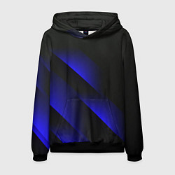 Толстовка-худи мужская Blue Fade 3D Синий градиент, цвет: 3D-черный