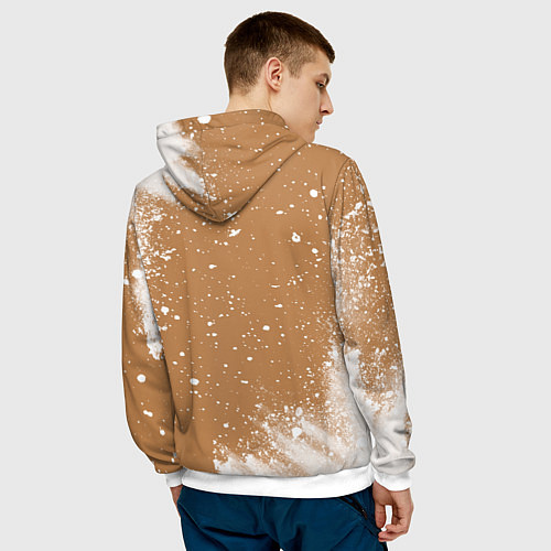 Мужская толстовка ФНАФ - ФРЕДДИ Краска / 3D-Белый – фото 4