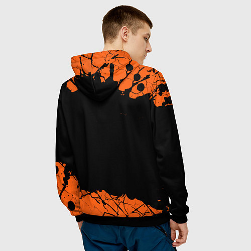 Мужская толстовка FNAF - ФРЕДДИ Краска / 3D-Черный – фото 4