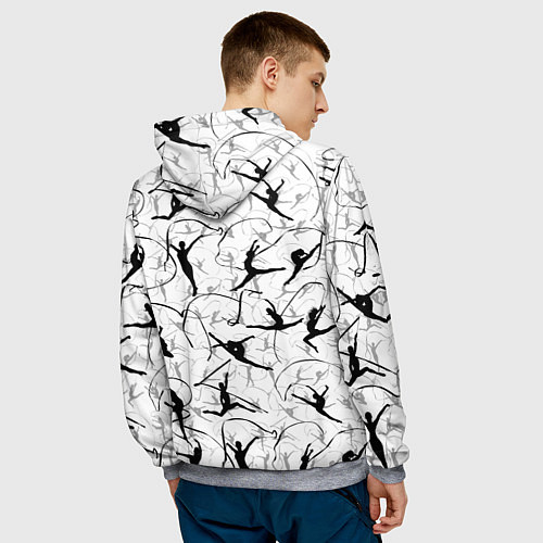 Мужская толстовка Воздушная акробатика Паттерн / 3D-Меланж – фото 4