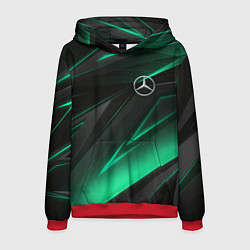 Толстовка-худи мужская MERCEDES-BENZ AMG NEON STRIPES PETRONAS, цвет: 3D-красный