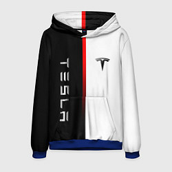 Мужская толстовка ТЕСЛА -TESLA КРАСНАЯ ЛИНИЯ МИНИМАЛИЗМ