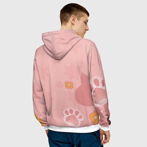 Мужская толстовка Cute Diona Genshin Impact / 3D-Белый – фото 4