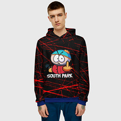 Толстовка-худи мужская Мультфильм Южный парк Эрик South Park, цвет: 3D-синий — фото 2