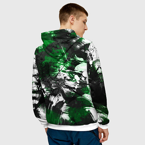 Мужская толстовка Skoda Sport Style Шкода / 3D-Белый – фото 4