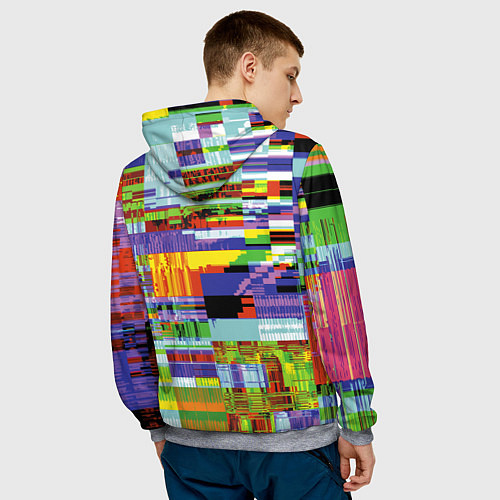 Мужская толстовка Vanguard glitch fashion pattern 2022 / 3D-Меланж – фото 4