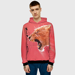 Толстовка-худи мужская Leopard sunrise, цвет: 3D-черный — фото 2