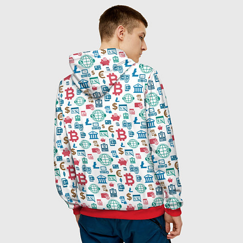 Мужская толстовка Виртуальная Валюта Currency / 3D-Красный – фото 4