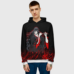 Толстовка-худи мужская Старейшина Илина, цвет: 3D-белый — фото 2