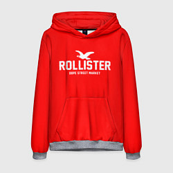 Толстовка-худи мужская Узор Red Rollister Dope Street Market, цвет: 3D-меланж