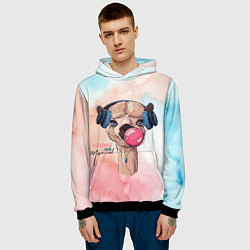 Толстовка-худи мужская Young musical, цвет: 3D-черный — фото 2