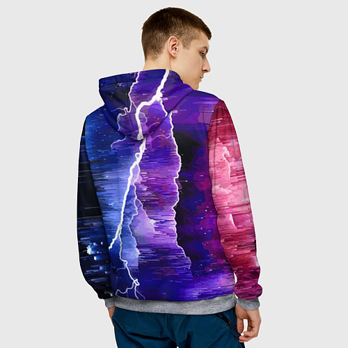 Мужская толстовка Minecraft Neon / 3D-Меланж – фото 4