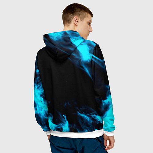 Мужская толстовка Kamisato Ayato Камисато Аято / 3D-Белый – фото 4